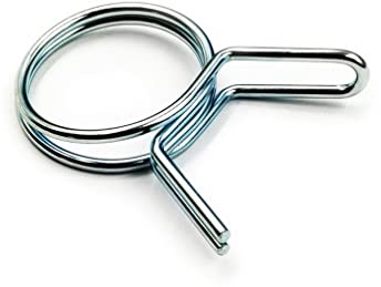 DOJA Barcelona | Schlauchschellen | 8mm | PACK 50 | Schellen/Klemmen Verzinkt | Rohrschellen/Doppeldraht für Rohr ohne Schraube | Schlauchklemmen/Federklemmen: Kraftstoffleitung, Silikonschlauch