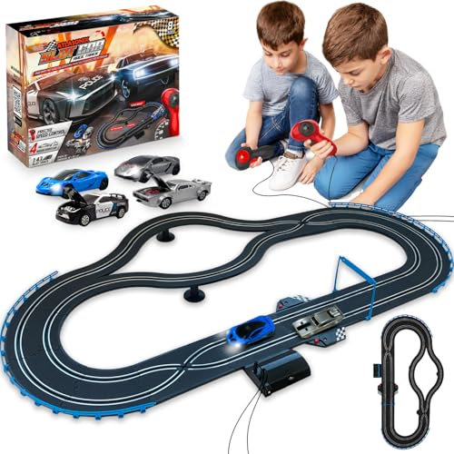 Slotcar Rennbahn Sets - Slotcars, Rennbahnen & Zubehör Elektrische Rennbahn, Elektrische Carrerabahn für Mädchen Jungen im Alter von 8-12 Jahren, Doppelte Elektrische Car für Kinder ab 5 Jahren
