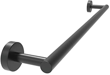 RARXTR 22 Inch Matte Black Towel Bar Towel Rack for Bathroom Kitchen Hand Towel Holder Dish Cloths Hanger SUS304 Stainless Steel RUSTPROOF Wall Mount Total Length 24 Inch (Matte Black)