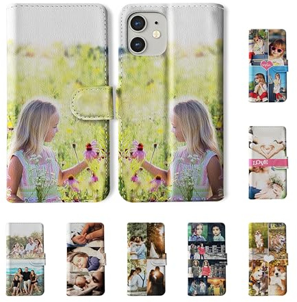 Tirita Personalised Custom Photo Wallet Flip Phone Case Compatible with Samsung Galaxy S10 - [01- Single Photo]