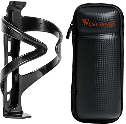 Ronyme Fahrrad-Aufbewahrungstasche für Radfahren, Fahrradreparatur-Werkzeugtasche mit versiegeltem Reißverschluss für Fahrrad-Wasserflaschenhalter, Kohlefaser-Tasche