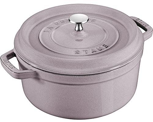 STAUB Cast Iron 7-qt Round Cocotte - Lilac