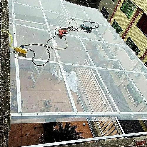 Dachplatten aus Polycarbonat,Transparente Acryl-Kunststoffplatte,Frühbeet Ersatzplatten,Wasserdichte Isolierung Gewächshaus Platten,Für Dächer,Carports,Vordächer,Wintergärten (0.8x3m)