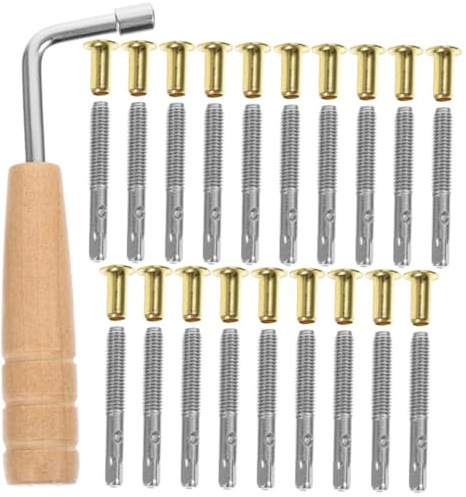 Harfen Drehstift Satz 1 Satz und Metall für Leierharfe | Stimmschlüssel, Stimmwirbelnagel mit Nieten, Klassisches Design, Zuverlässige Ausführung, 1 Satz