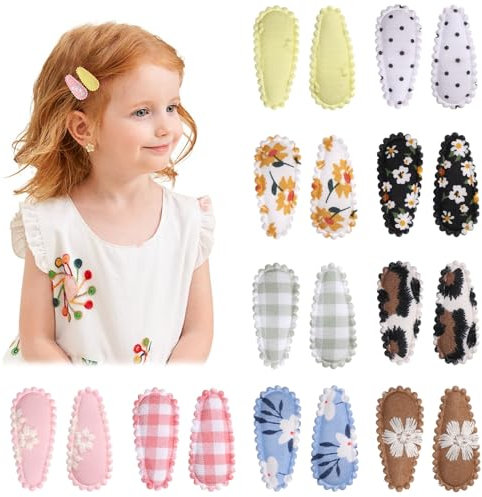 Mezrkuwr Lot de 20 mini pinces à cheveux pour bébé - Motif floral - 10 paires de petites épingles à cheveux - Jolies barrettes à cheveux pour bébé fille