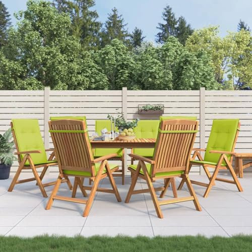 BaraSh Gartenstühle mit Kissen 6 STK. Massivholz Teak Outdoor-Loungesessel GartenmöBel Holz