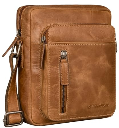 STILORD 'Dain' Umhängetasche Herren klein Leder Schultertasche Herrentasche zum Umhängen Herrenhandtasche Echt-Leder Crossbody Bag Ledertasche Vintage klein Echtleder