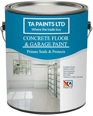 T A Paints Ltd Floor & Garage Paint 3 in 1 Prime Seal Protect Hard Wearing Industrial Factory Floors Multi Purpose Metal Wooden Concrete Brick (2.5 L BS 538 Red)