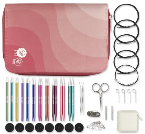 KnitPro Zing Regal Austauschbares Nadelspitzen-Set 5 (13cm) | 11 Größen (3mm bis 8mm)