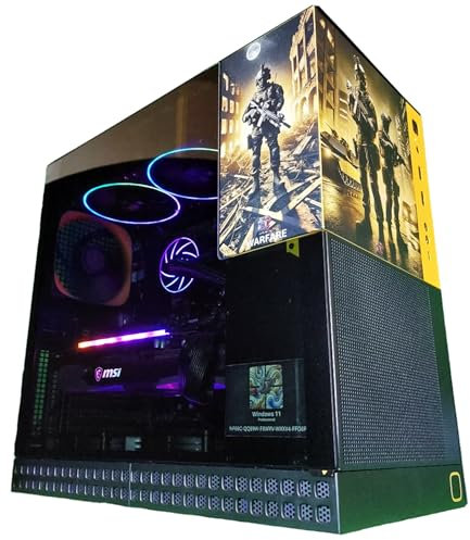 Limited Edition Desktop Gaming PC - Serie Warfare - 32GB DDR 5 6000MHz RAM - SSD GEN 4 de 1TB - WiFi 6E - Bluetooth 5.3 (Radeon 6700XT 12GB VRAM, Night - CPU 7600X)