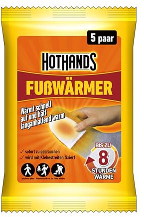 HOTHANDS Fußwärmer 5paar - luftaktiviert - es wärmt automatisch - sofort zu gebrauchen