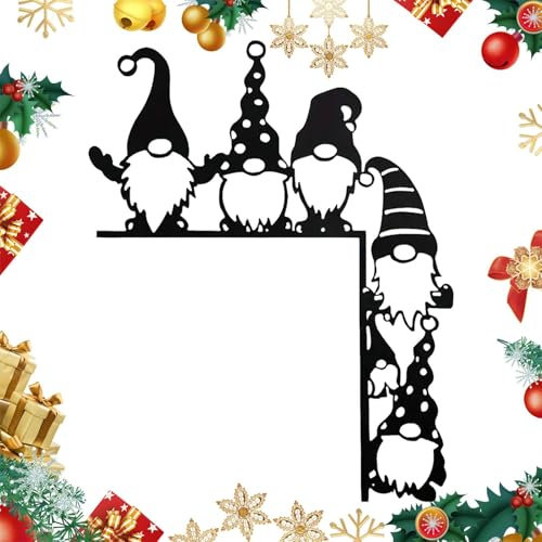 Fruusv Wichtel-Türrahmen-Dekoration, Weihnachtsschild, Kunst für Türdekoration, niedliches Tür- und Fensterrahmen-Ornament für, Garten, Haus, Innen- und Außendekoration