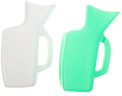 Healeved Damenurinal 2 Stück 1000ml Tragbare Urinflasche Für Frauen Aus Robustem Kunststoff Praktisches Reise Und Krankenhausurinal Leicht Zu Reinigen Geeignet Für Camping Und Altenpflege