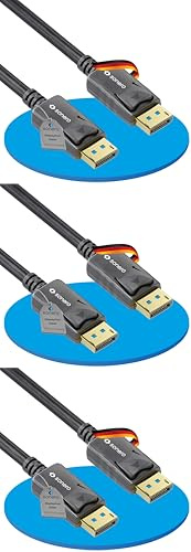Sonero® 1m cavo DisplayPort 1.2, cavo DisplayPort a DisplayPort, 4K 60 Hz, 2K 144Hz, nero (Confezione da 3)