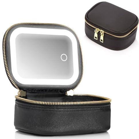 STORICANS Make-up-Tasche, LED, Schwarz , 15x11.5x7cm, Modern