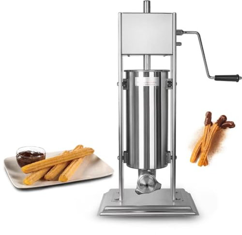 IUokLU Wurstfüllmaschine aus Edelstahl 5 l manueller S-Maker lateinamerikanische Fruchtmaschine Desktop-Spanisch-S-Extruder kommerzielle Ausrüstung,