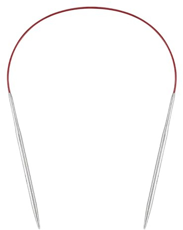 4mm Circular Knitting Needles 40cm, Knitting Needles with Flexible Cable,Metal Circular Needles,for Hats,Socks,Knitting Small Projects