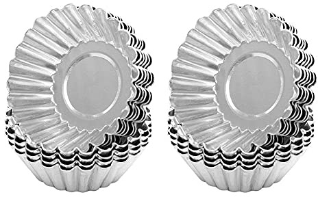 FILFEEL Tårtform, äggtårtform Tårtform Muffinsform återanvändbar för Gör-det-själv-tårtor, Kakor, Kex, Frukt, Pudding, Choklad (20pcs)