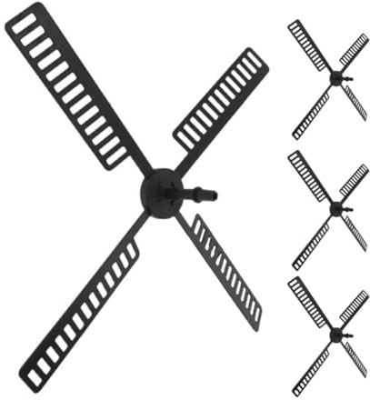 DIYEAH Pales D’éolienne en Plastique Résistantes 4 Pcs, Accessoires pour Moulin à Vent de Jardin Extérieur, Grosse Taille, Feuilles de Moulin à Vent Solide, Pièces de Rechange