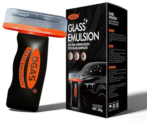 1 kit de dissolvant de film d'huile pour vitres de voiture, nettoyant pour émulsion de verre portable, planche de nettoyage pour pare-brise de voiture, fenêtre et miroir