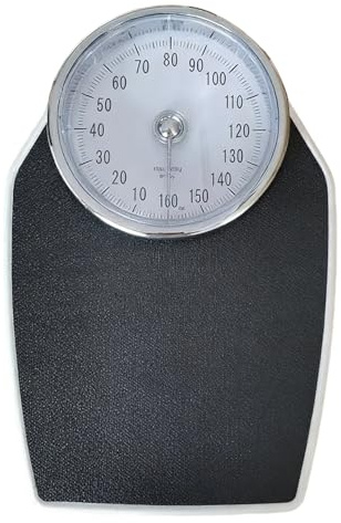 Kroppsvåg | 160 kg våg för bestämning av kroppsvikt – hushåll viktmätare | För badrum, hushåll, fitness, gym, resor, träning, kontor och lägenhet