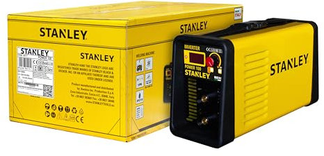 Stanley Power 100 Schweißgerät Inverter W600110 + Maske + Werkzeugkasten, Gelb/Schwarz