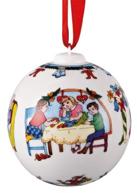 Hutschenreuther Porzellankugel Weihnachtsbastelei Weihnachten 2012