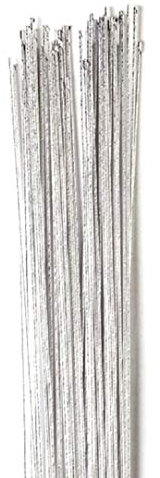 Blumensteckdraht, Metallic-Silberfarben, 50 Stück