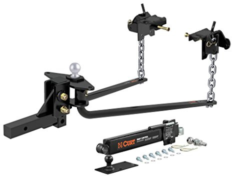 CURT 17062 MV Round Bar Weight Distribution Hitch with Sway Control, Up to 10,000 lbs., 2-Inch Shank, 2-5/16-Inch Ball