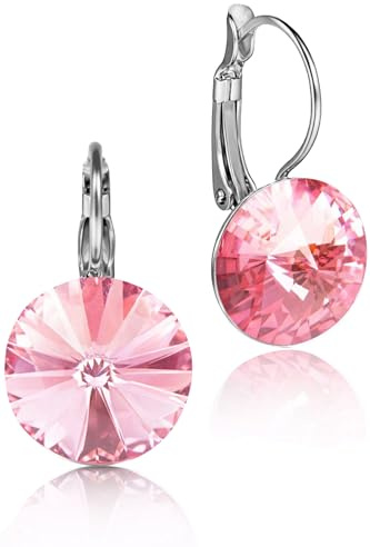 LUISIA® Rivoli Ohrringe mit 14mm Premium Kristalle - Elegante Strass Ohrhänger in funkelnder Farbvielfalt - Lieferung mit Geschenkbox