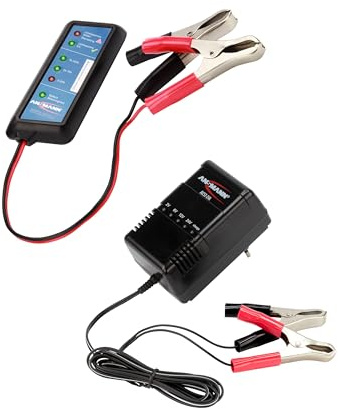 Ansmann ALCS 2-24A Automatik-Ladegerät für 2V, 6V, 12V, 24V Bleiakkus | KFZ Batterieladegerät für PKW, Motorrad, LKW & Boot - Inklusive Batterietester & Erhaltungsladung zur Überwinterung