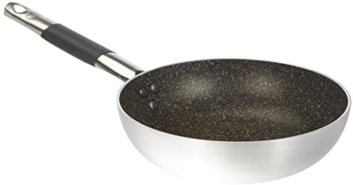Pentole Agnelli ALSA111BINF20 Infinity Padella Svasata Alta, a Saltare, in Alluminio, con Manico Tubolare in Acciaio Inossidabile ”Cool”, 20 cm, Argento