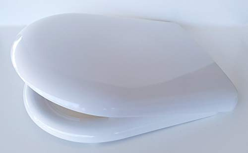 DMC - Copriwater Compatibile per Sanitari Bagno Globo Grace in termoindurente Saturno, Colore: Bianco