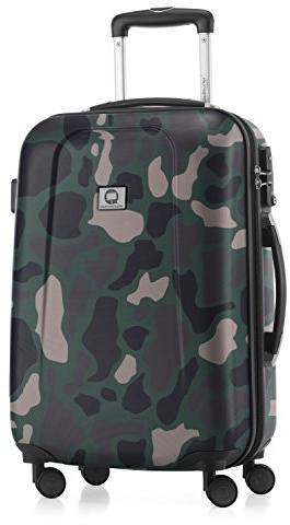 Hauptstadtkoffer - Wedding - Handgepäck Koffer Kabinen Hartschalen-Koffer Trolley Rollkoffer Reisekoffer, TSA, Doppelrollen 55 cm, 42 Liter, Camouflage