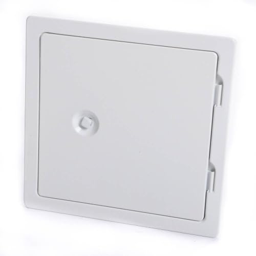 rg-vertrieb Kamintür Reinigungstür Revision Schornstein Edelstahl Putztür Weiss Stahl 2 Größen (Weiß 14x14cm)