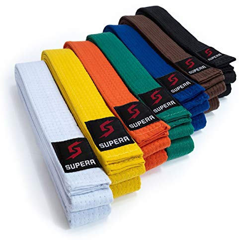 SUPERA Kampfsport Gürtel Längen. Karate Gürtel aus extra dickem Stoff. Taekwondo Gürtel für Kinder und Erwachsene - Budogürtel