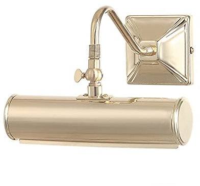 Licht-Erlebnisse Edle Bilderleuchte GAMBAR 3 B:19cm Messing poliert Wandlampe verstellbar Premium Jugendstil Design Lampe