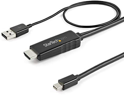 StarTech.com Cavo adattatore HDMI a Mini DisplayPort da 1 m, 4K 30Hz alimentato via USB, Convertiore attivo -Mac & Windows (HD2MDPMM1M)