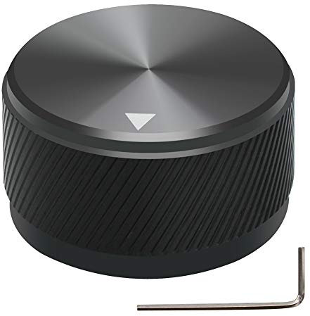 mxuteuk Gitarre Knobs Schwarz Gitarre Knöpfe Potiknöpfe Audio Lautstärkeregler Aluminium Rotary Potentiometer Drehknoepfe für E-Gitarren Bassschraube Ersatzteil Typ 30x17 mm(d * h) KNOB-06-30BK