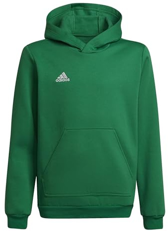 adidas Mixte enfant Entrada 22 Sweat Hoodie, team green/white, 11-12 Years