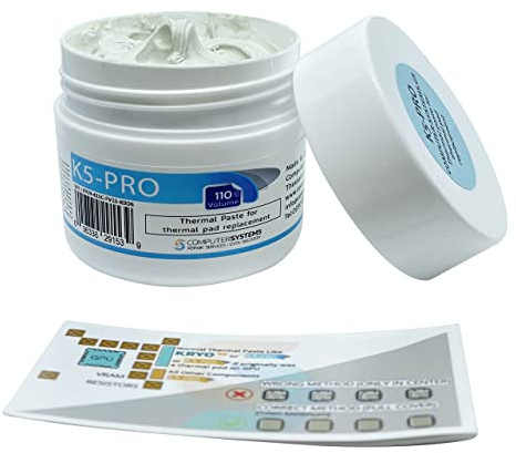 K5 PRO 110g Viskose Wärmeleitpaste für Wärmeleitpads Ersatzflüssigkeit Wärmeleitpaste Kompatibel mit Apple iMac, Asus ROG, Acer Nitro, MSI Laptops, RTX 3080, 3090, PS4, Nintendo Switch, XBOX, CSGR