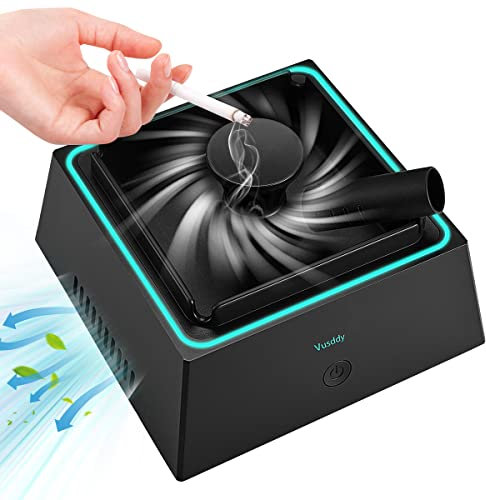 Cendrier D'Aspiration Sans Fumée 2 En 1 Avec Purificateur D'Air - Portable Avec Filtre Pour La Maison, Voiture, Bureau - Nettoyeur De Fumée Pour Cigarettes à L'Intérieur