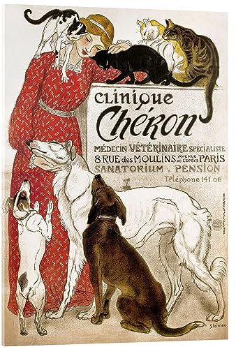 Posterlounge Clinique Cheron (Französisch) Acrylglasbild von Théophile-Alexandre Steinlen 70 x 90 cm Beige Wandbilder Wanddeko