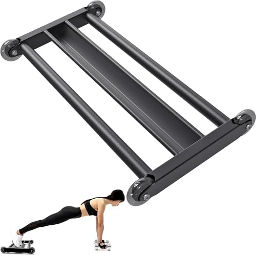 Lifeswell - Planeador de jamón de glúteos, versátil máquina planeadora de Abdominales con Ruedas Lisas, Barra en Forma de V para rizos isquiotibiales, Entrenamiento de Fuerza Abdominal y núcleo