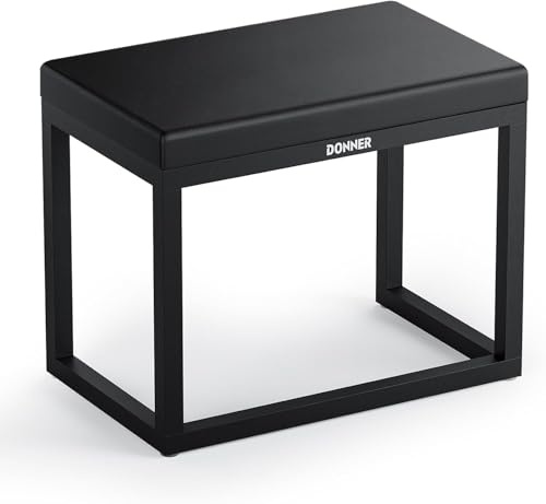 Donner Panca per Pianoforte, Sgabello per Tastiera Resistente alla Corrosione in Stile Casalingo, Seduta per Pianoforte in Metallo con Design Minimalista Moderno e Imbottitura Spessa,DKB-200
