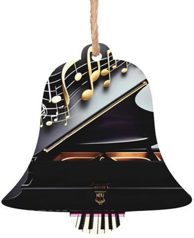 Musiknoten-Piano-Druck, Weihnachts-Holzornamente, Weihnachtsbaumschmuck, Ornamente für Weihnachtsbaum, Geschenk, Zuhause, Party