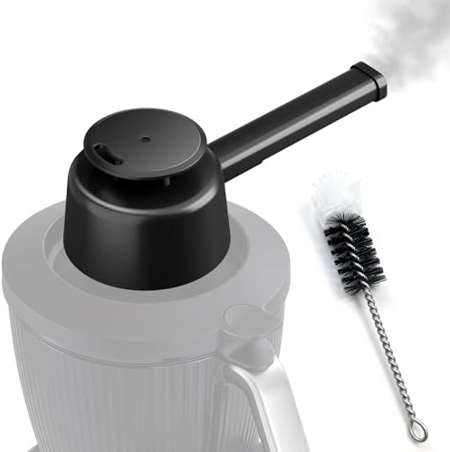 Dampfumleiter für Thermomix TM7 Dampf Umleitung Zubehör Dampfableiter für Hängeschränke Schutz, inklusive Reinigungsbürste, Schwarz