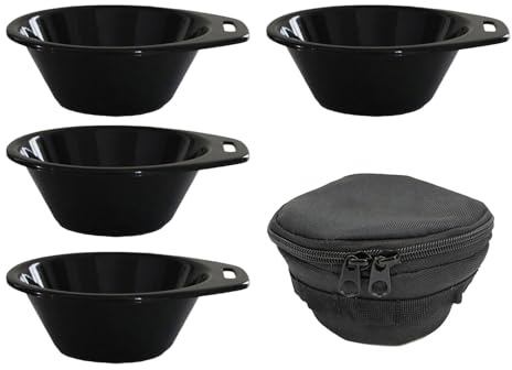 Bol para Acampar | Recipientes apilables con de almacenamiento,Set de 4 Boles para Cereales - para Picnic, Cocina, Hogar, Comida, Cena, Barbacoa, Playa, Acampada, Excursiones