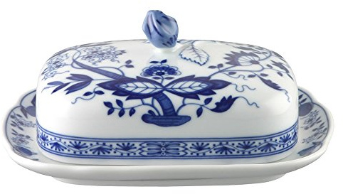 Hutschenreuther 02001-720002-15169 lökmönster smörburk, 250 g, blå