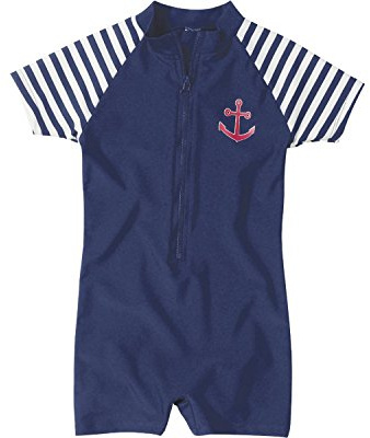 Playshoes UV Protection One-Piece Maritime Bañadores para Niños, Azul (900 Original), 98-104